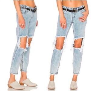 One Teaspoon Freebirds Distressed Low Rise Jeans Size 27